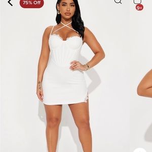 White corset dress